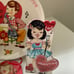 Vintage Valentines Day decor and Plates set of 8