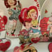 Vintage Valentines Day decor and Plates set of 8