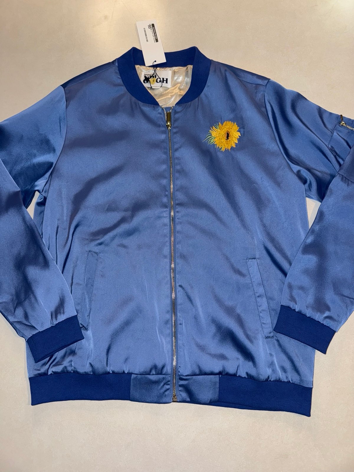 NWT Vincent Van Gogh Jacket Large L Immersive Experience Sunflowers