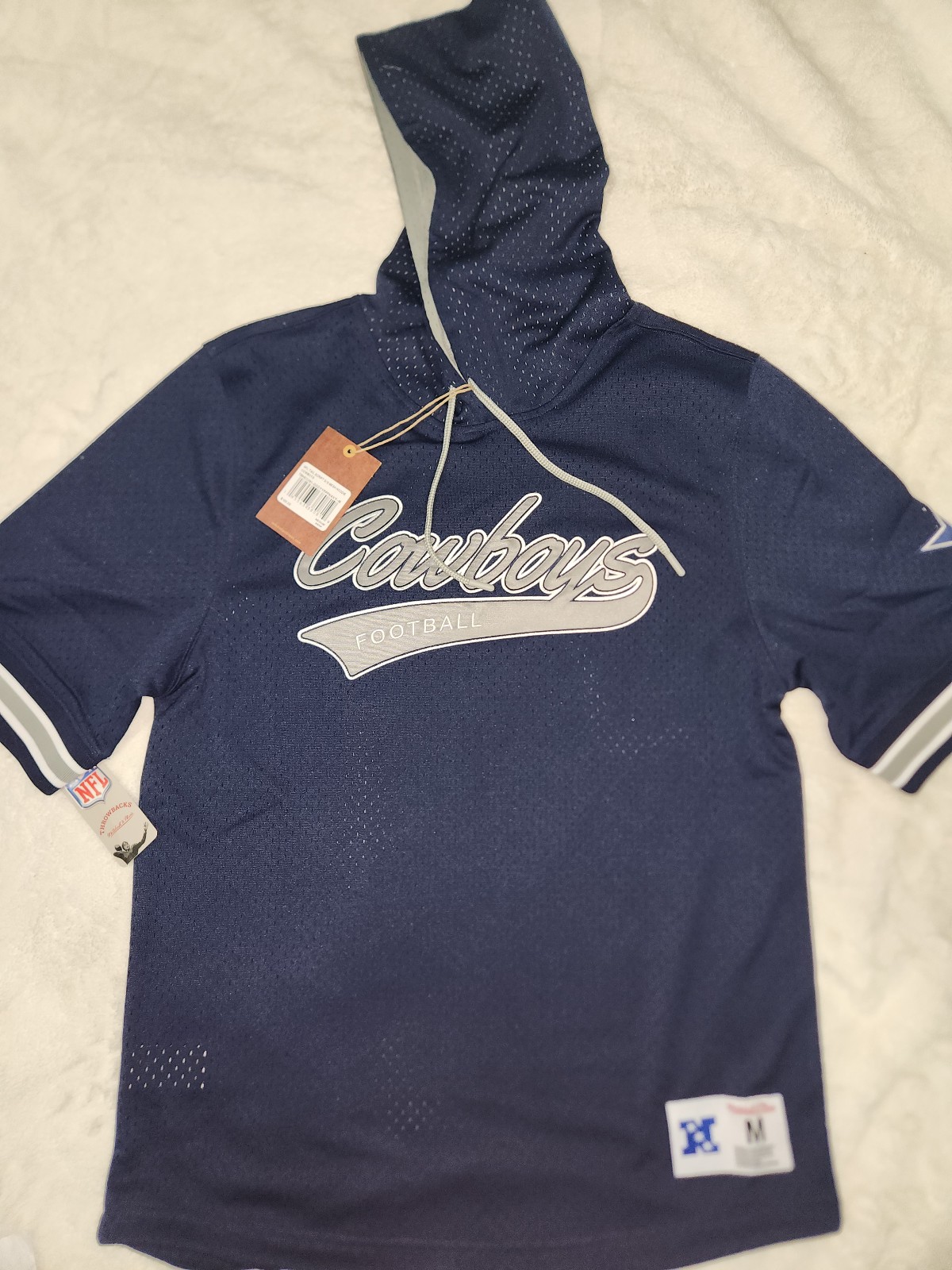 Dallas Cowboys NFL Tail Script Mesh Hoodie Size Medium