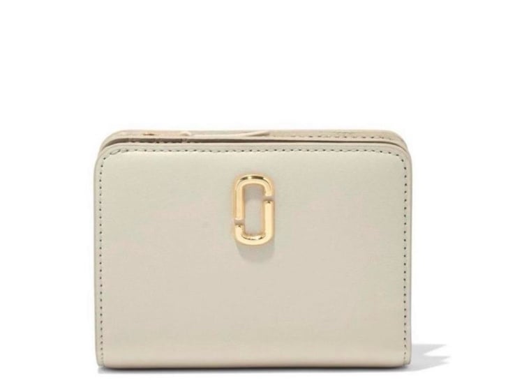 Marc Jacobs Cream Wallet with Gold Hardware