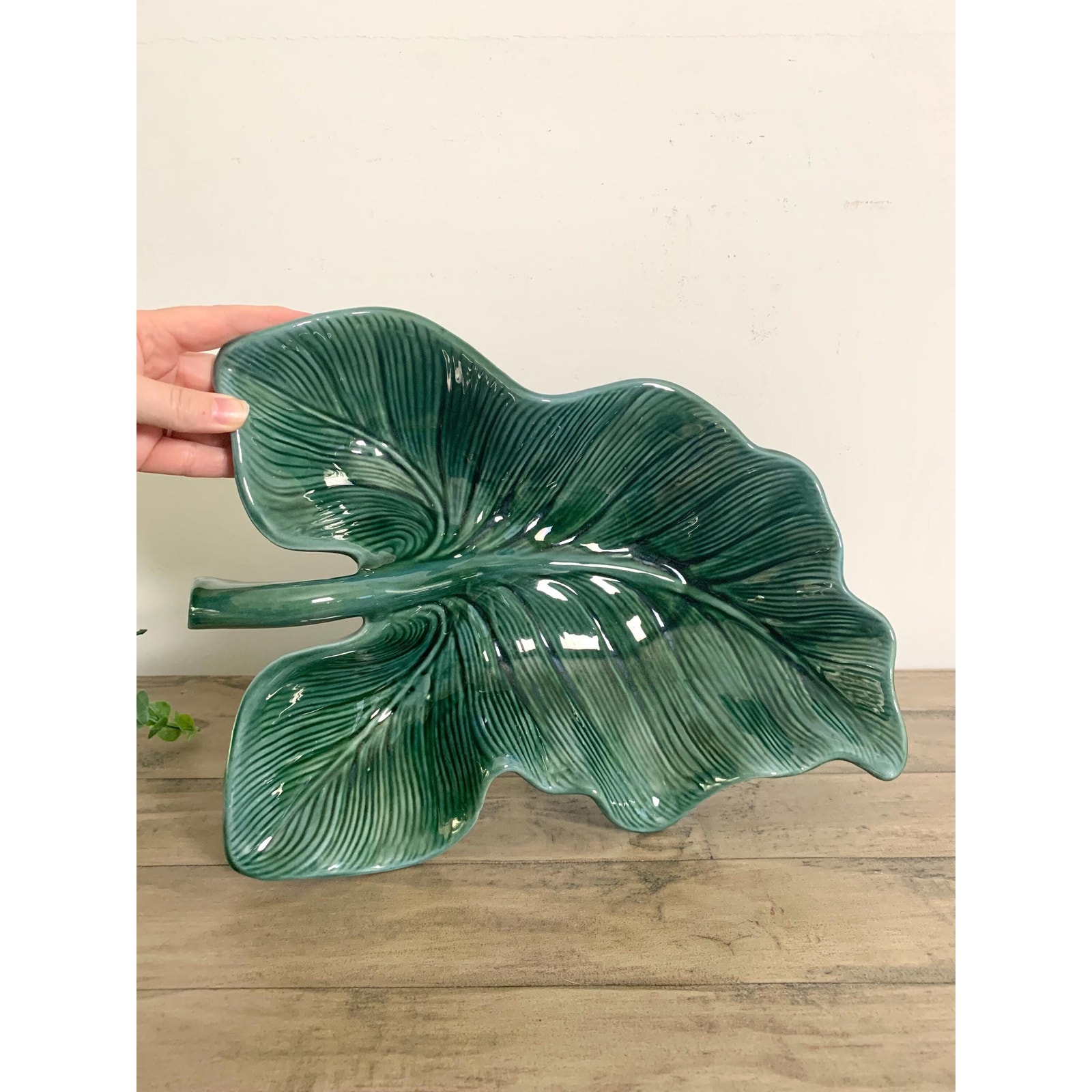Vintage Hull Pottery Leaf Platter Dish