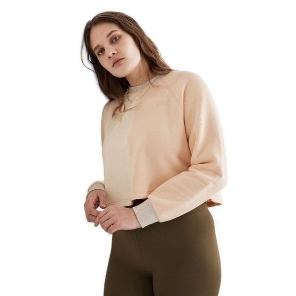 NWT Madewell Airyterry Colorblock Crop Sweatshirt