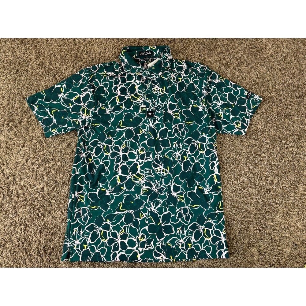 Bad Birdie Mens Azalea Collection Golf Performance Core Polo Shirt Sz S NEW 84