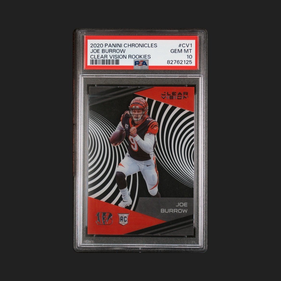 Joe Burrow 2020 Panini Chronicles Clear Vision RC Rookie PSA 10