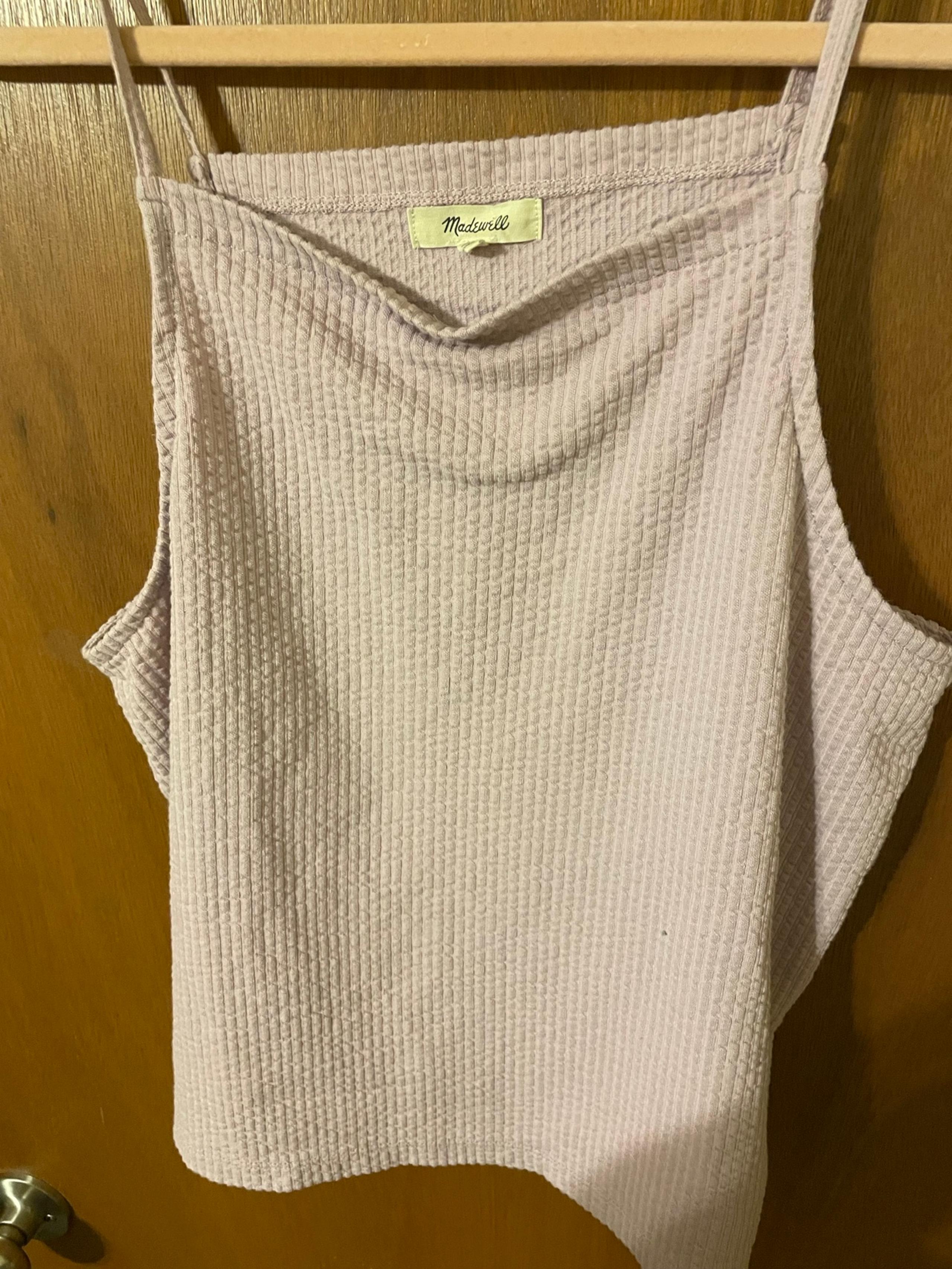MADEWELL Supima Cotton Ribbed 90s Tank Vibrant Lilac Size L Retro