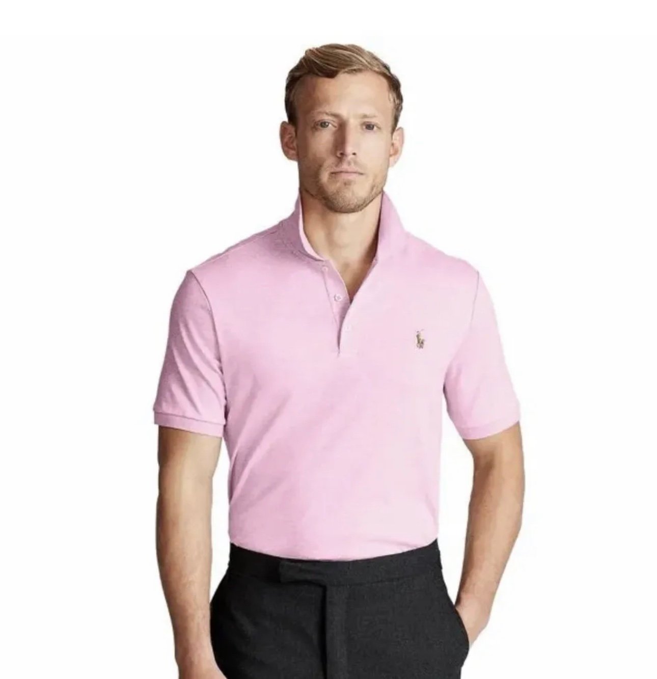 NEW! Polo Ralph Lauren PINK Classic Fit Soft Cotton Polo Shirt M RL Golf T