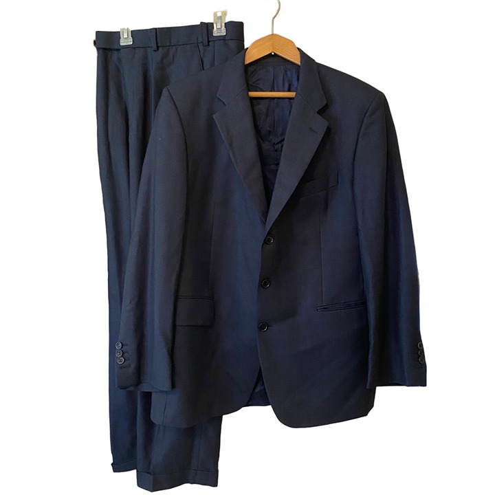 Men's Charles Tyrwhitt Blue 2 Piece Suit Set 100% Wool Size 36
