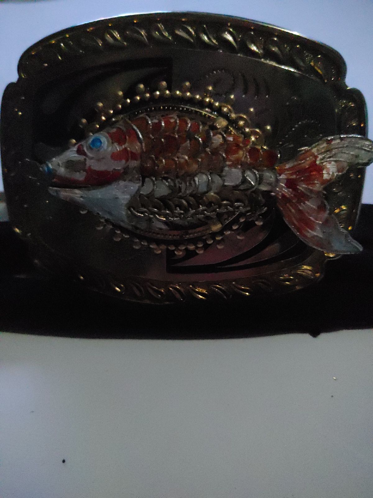 Men's Hand Mande Belt buckle only ( Fish)