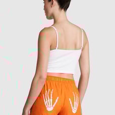 NWT VS PINK FLANNEL BOXY HALLOWEEN SKELETON SLEEP SHORTS