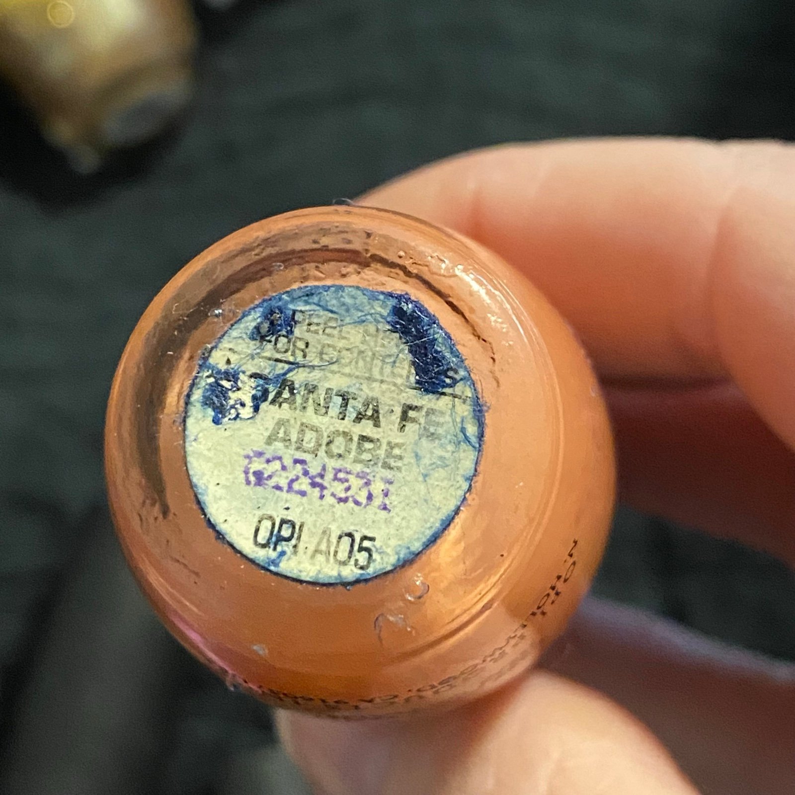 Opi rare black label discontinued Santa Fe adobe nail polish