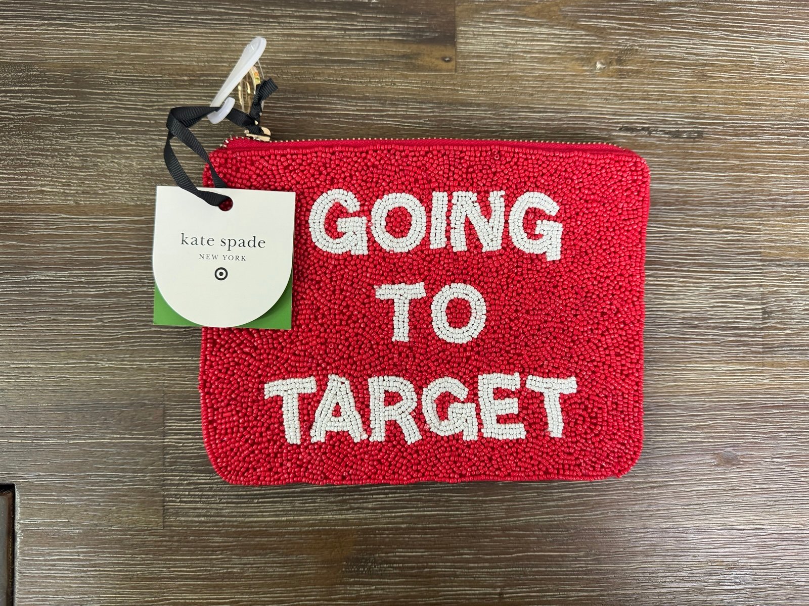NWT Kate Spade x Target going to target beaded clutch