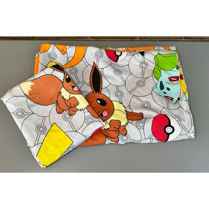 Pokemon twin Duvet Cover and Pillow Case/sham
