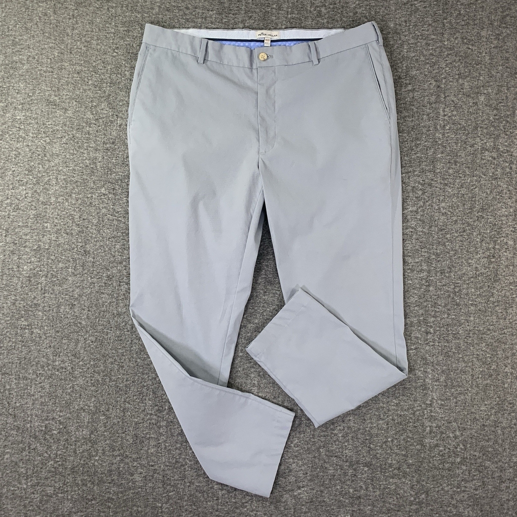 Peter Millar Raleigh Pants Men 36x27 Gray Performance Preppy