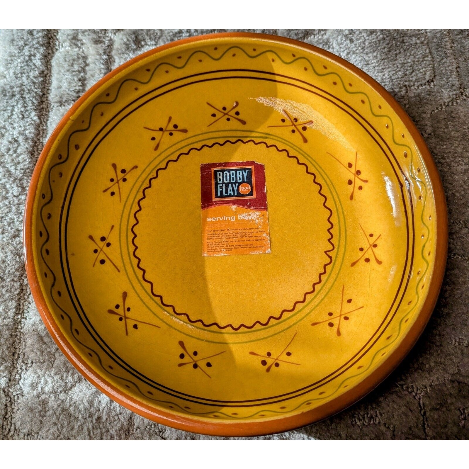 Bobby Flay Pasta Serving Bowl 11 TERRA COLLECTION EARTHENWARE festive holiday