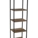 Household Essentials 5 Tier Storage Tower Metal, Grey Shelf – Black Frame