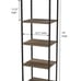 Household Essentials 5 Tier Storage Tower Metal, Grey Shelf – Black Frame