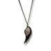Bronze Feather and Enamel Long Pendant Necklace