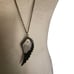 Bronze Feather and Enamel Long Pendant Necklace