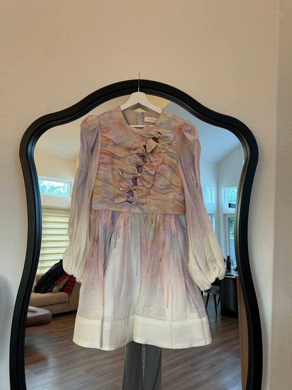 【Brand New】Zimmermann Rhythmic Knot Mini Dress