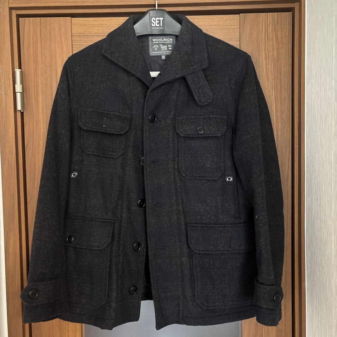 WOOLRICH Black Peacoat Size M