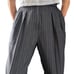 Vintage Valerie Stevens WOOL Grey Pinstripe High Rise Preppy Trouser Slacks 6
