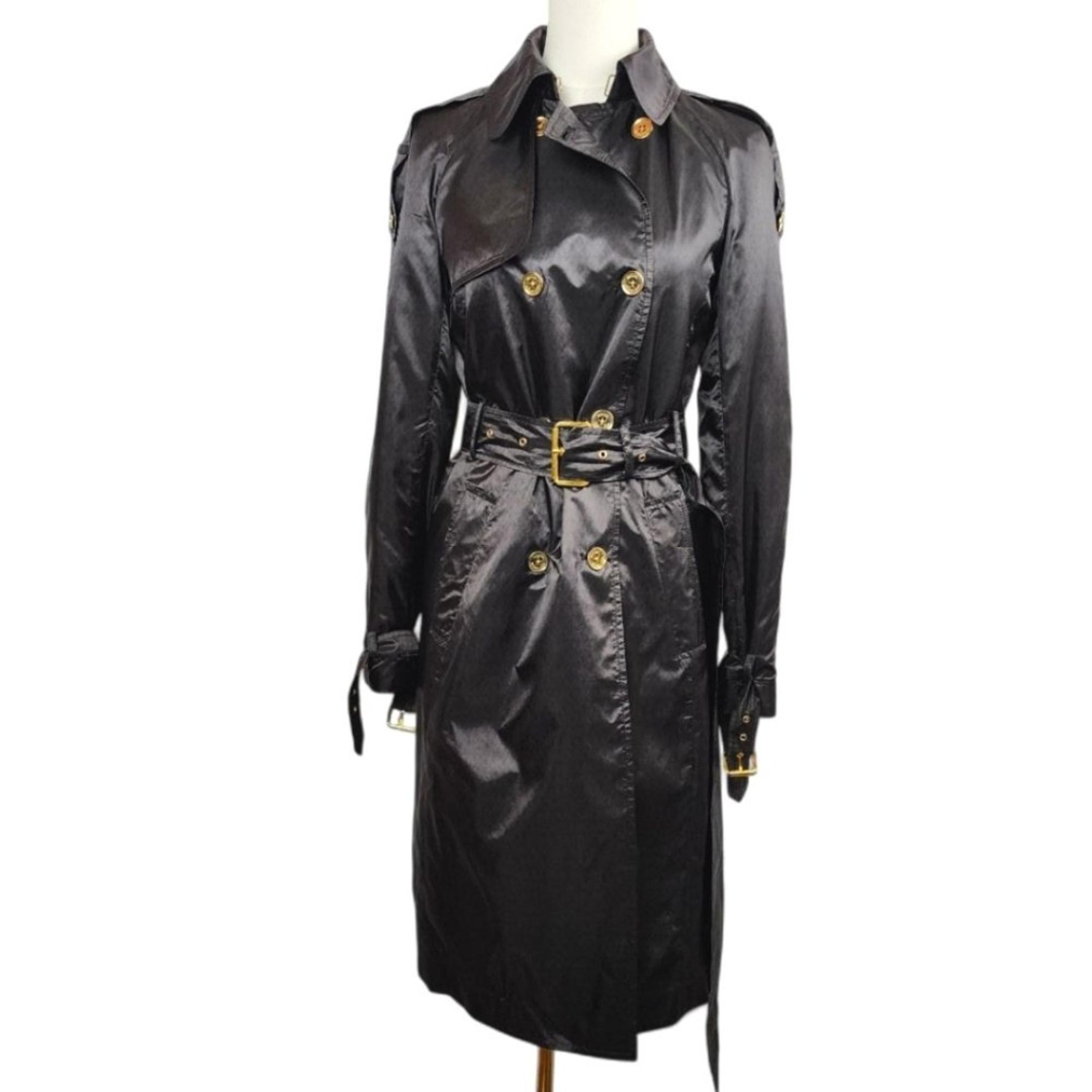 MICHAEL Michael Kors Women's Chocolate Signature MK Logo Trench Coat Jacket