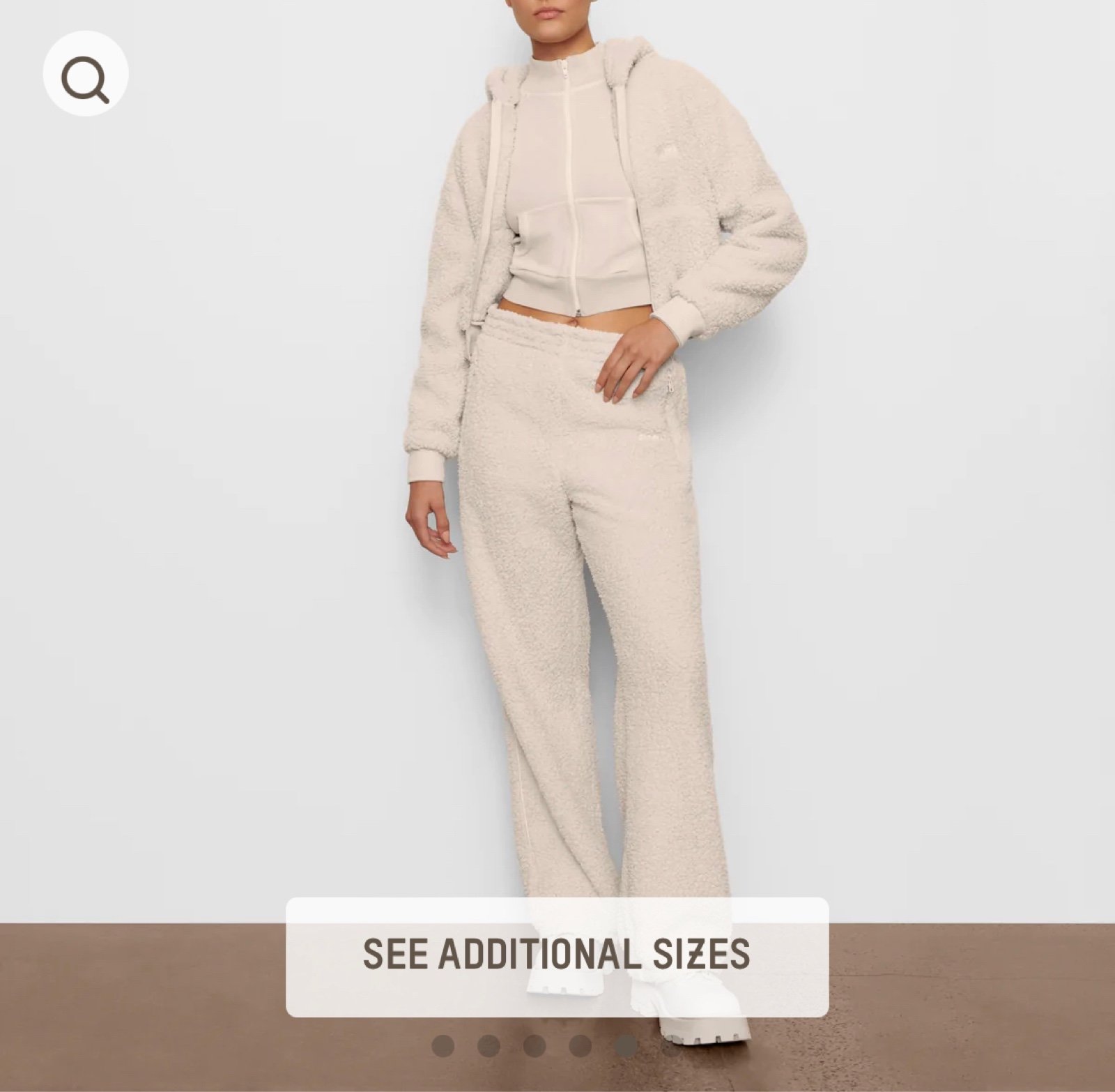 SKIMS Teddy Track Pants - Bone