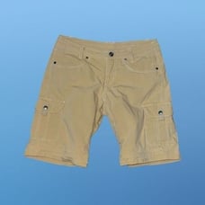 Kuhl Women’s Vintage PatinaDye Tan Bermuda Cargo Hiking Shorts Size 6 #48