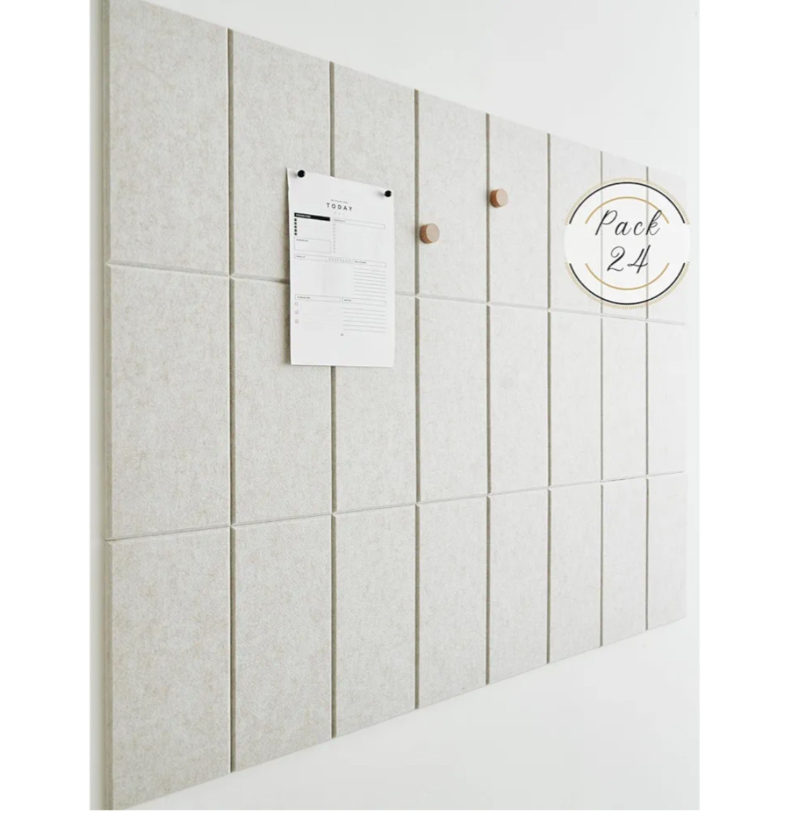 Large Cork Board -Pack of 24- Black Felt Board Alternative - Felt Bulletin Boar
