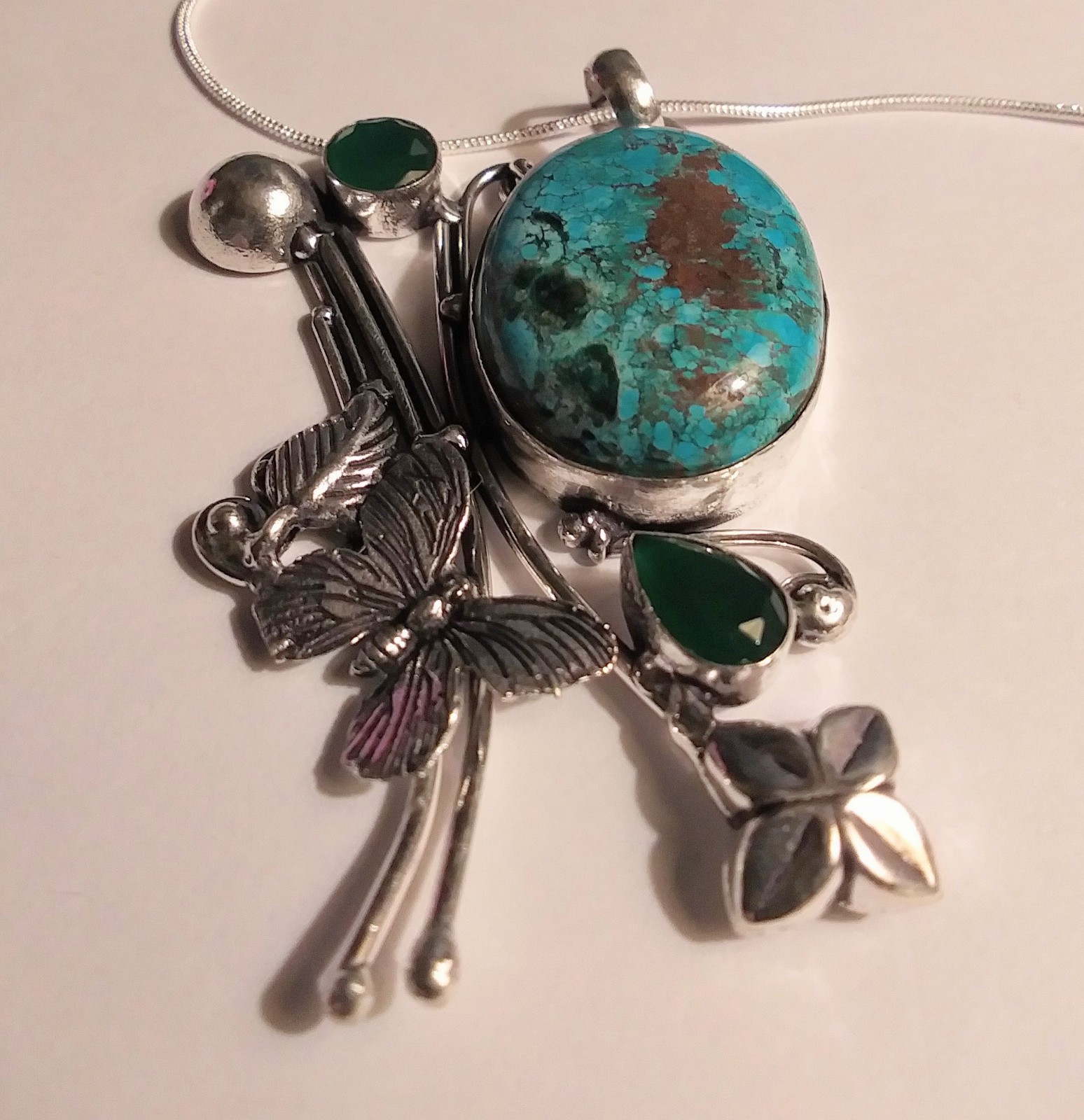 925 Sterling Silver Turquoise Necklace