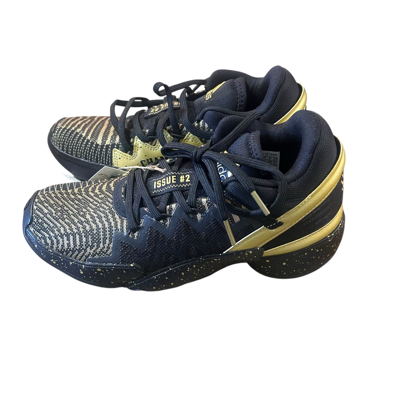 Adidas D.O.N Issue 2 Donavan Mitchell Black/Gold Women's Basketball Sneaker 6