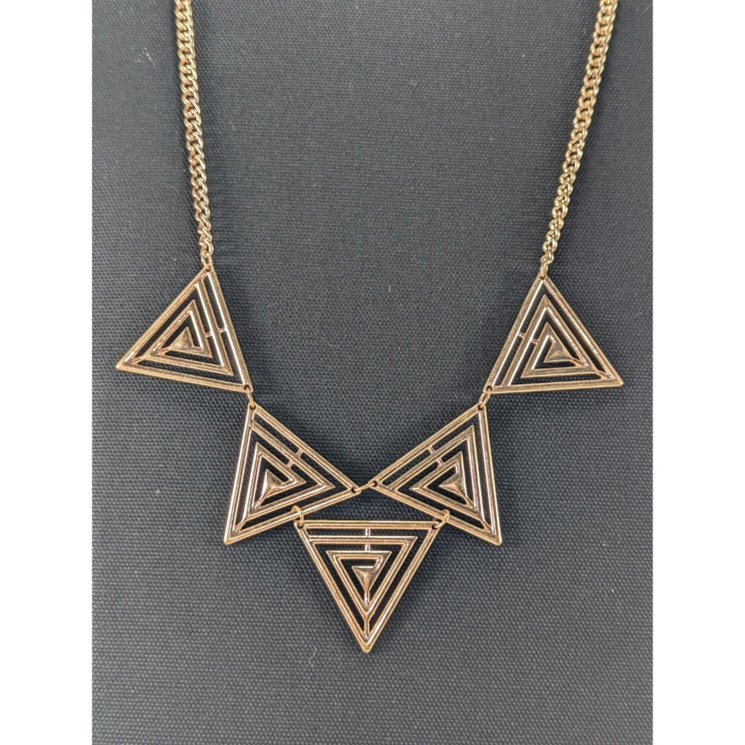 Apt 9 Gold Tone Triangle Necklace NWT