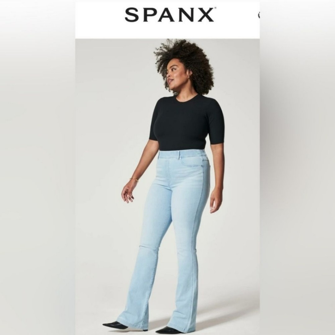 SPANX Retro Light Wash Flare Jeans Size XL Tall