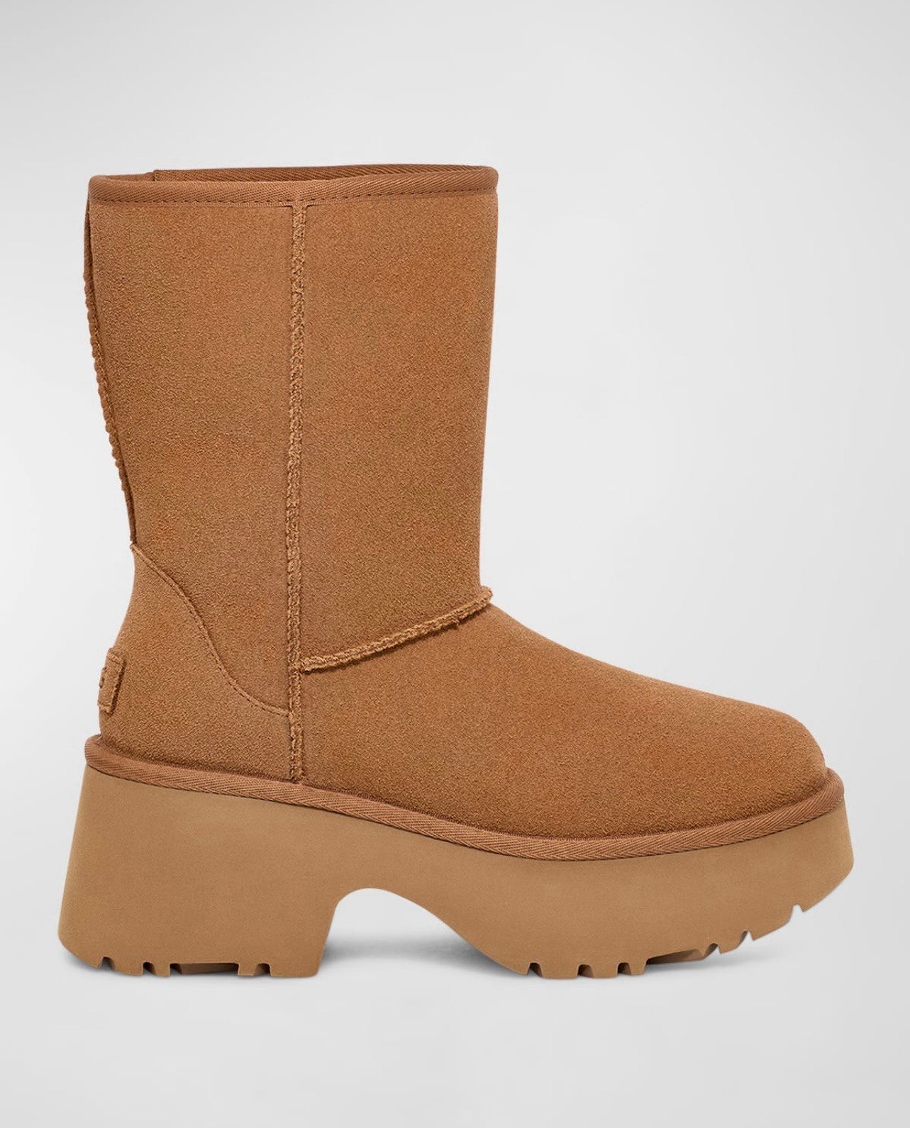 Ugg New Heights Platform Boots Chestnut Size 10 NWT