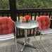 27.5” Round Restaurant Patio Outdoor Indoor Bistro Dining Table Industrial Metal