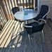 27.5” Round Restaurant Patio Outdoor Indoor Bistro Dining Table Industrial Metal