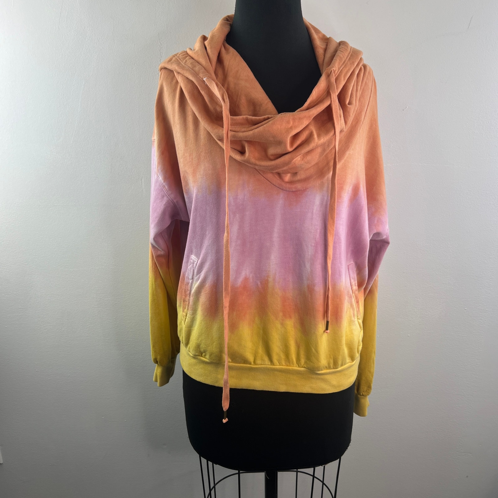 YFB Young Fabulous Broke Hoodie Tie Dye Cowl Neck Drop Shoulder