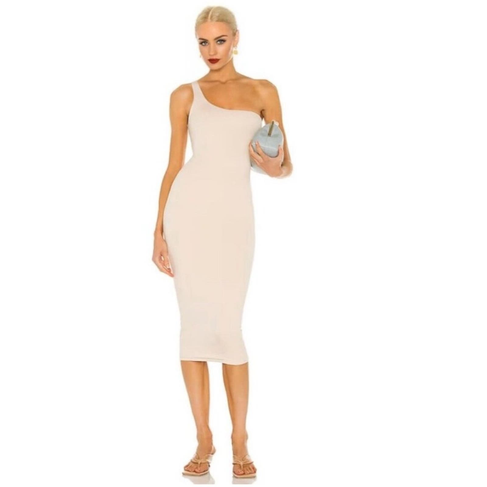 NEW NWT One Shoulder Midi Dress Bodycon