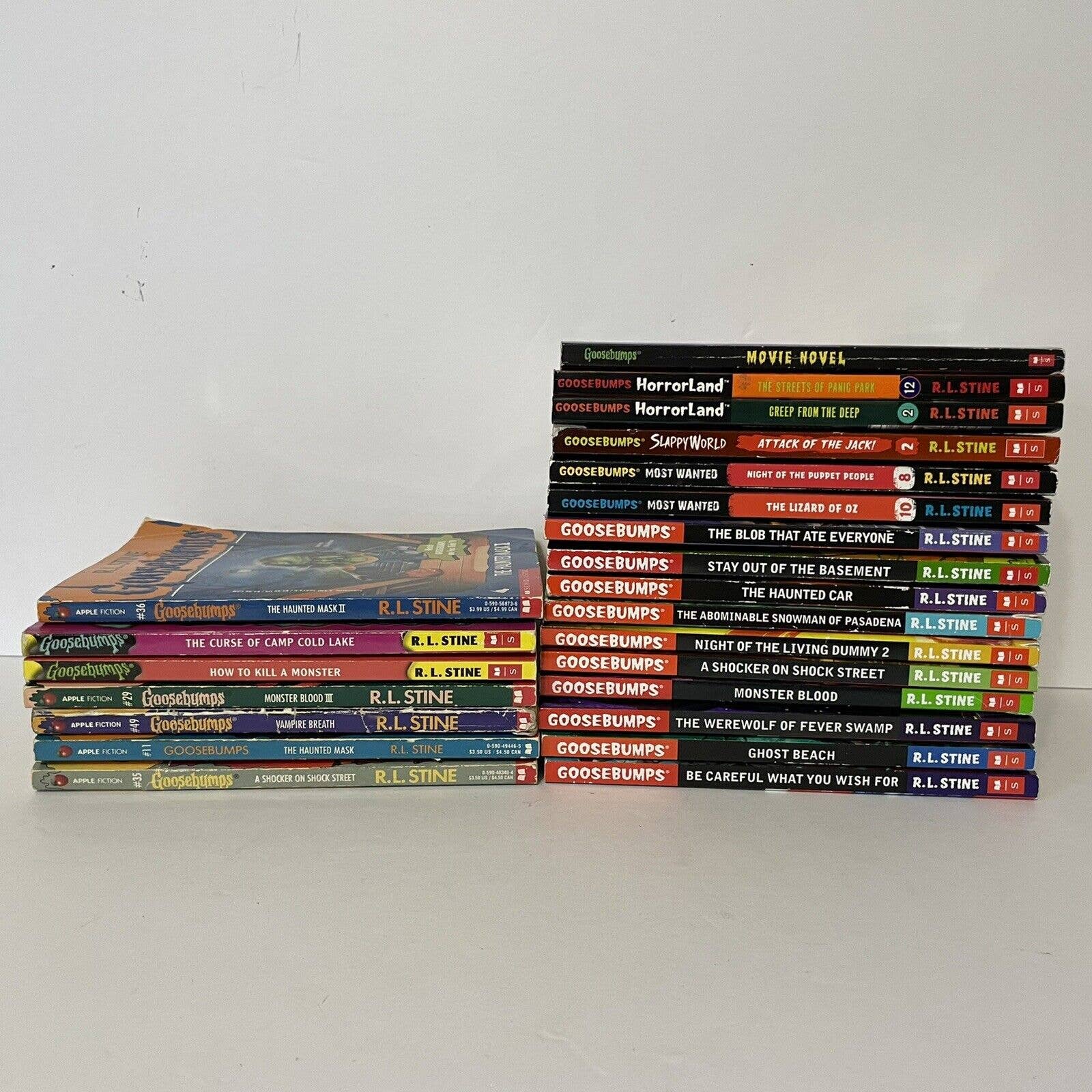 Goosebumps Paperback Books Mixed Lot Of 23 - R.L. Stine - 90’s And Newer DAMAGED