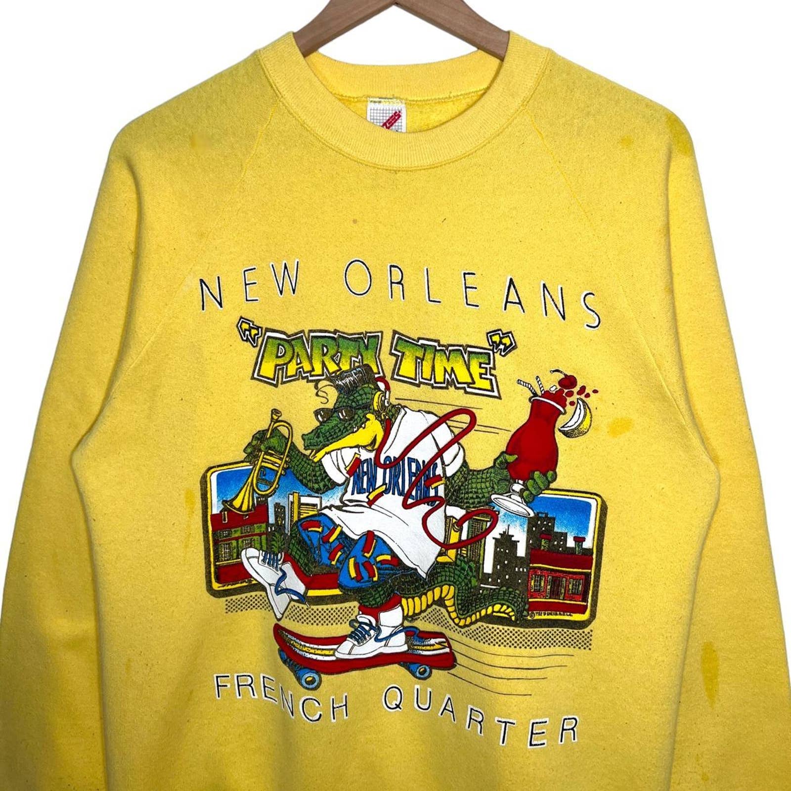New Orleans French Quarters Party hotsell Time Vintage 90s Sweatshirt