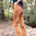 Boutique Brown Lambskin Suede Pants XS