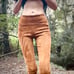Boutique Brown Lambskin Suede Pants XS