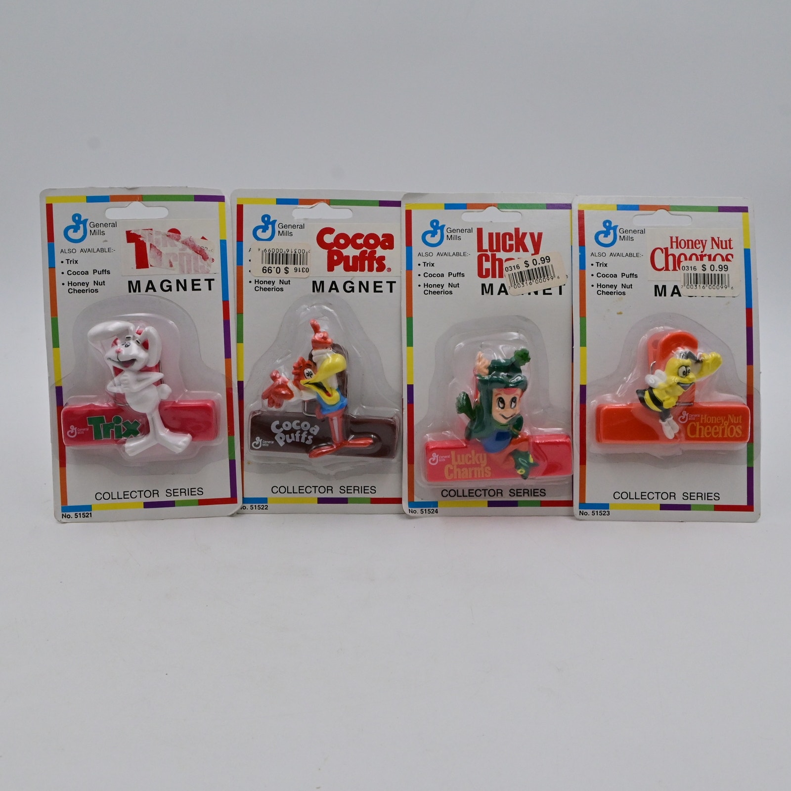 Vintage General Mills Collector Series Magnet Clips Set Of 4 Trix Coco Puffs