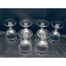 Fostoria Colony Swirl Stemmed Wine Glasses (6) 5-1/8 Tall Holds 4 OZ