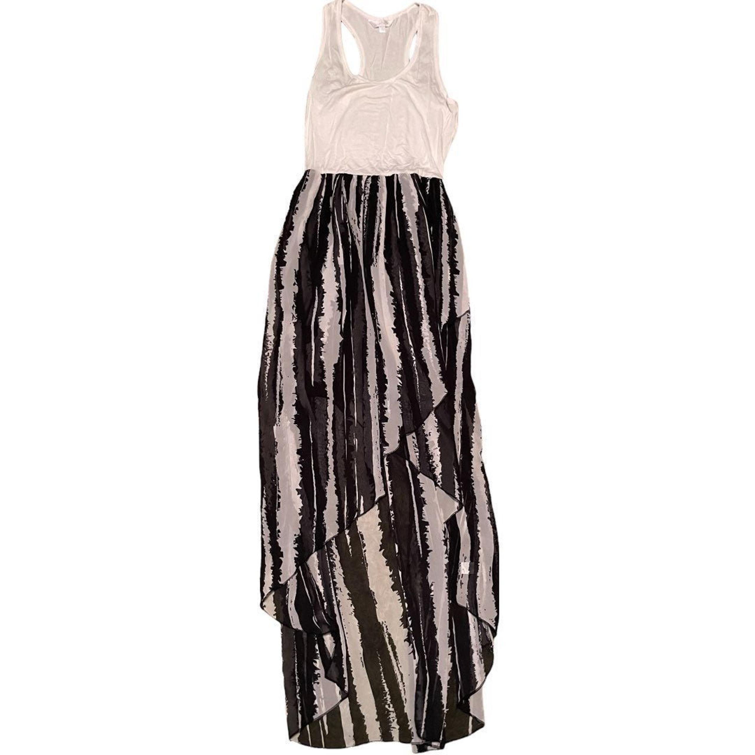 Charming Charlie Women's High Low Dress Black White Small