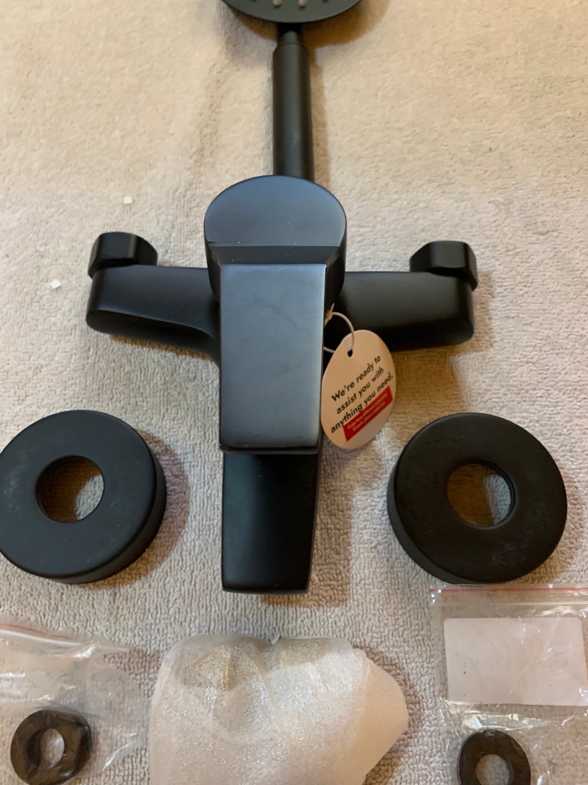 Bathroom Hand Shower Bathtub Hand Spray Faucet Set Black Wall Mount Mixer Tap
