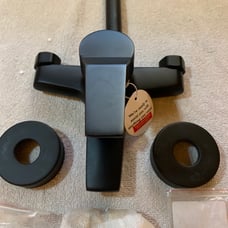 Bathroom Hand Shower Bathtub Hand Spray Faucet Set Black Wall Mount Mixer Tap