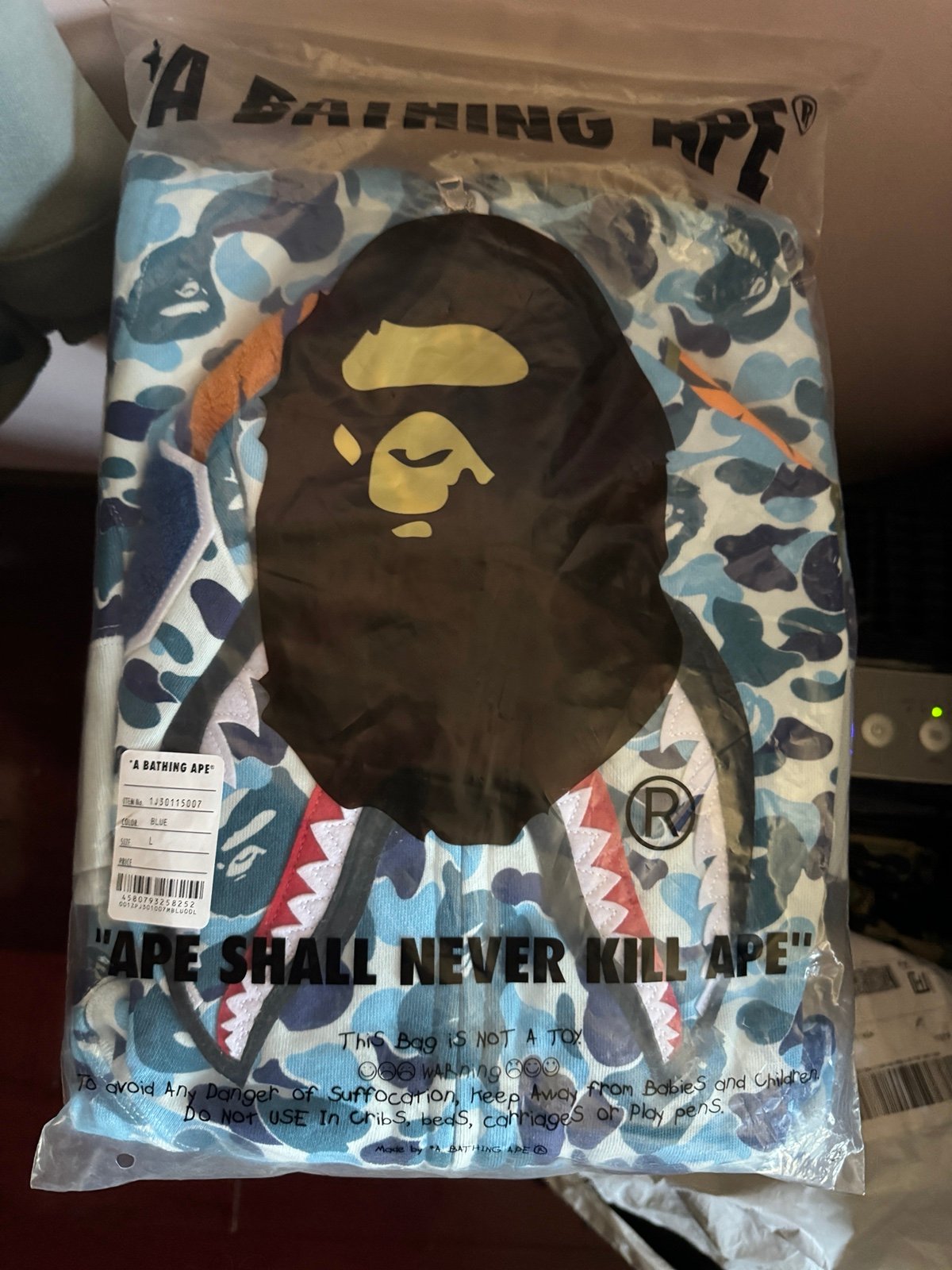 BAPE ABC Camo Shark Fill Zip Hoodie Blue