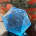 Vintage Gamescience d20 blue gem rpg ad&d dice 090724@
